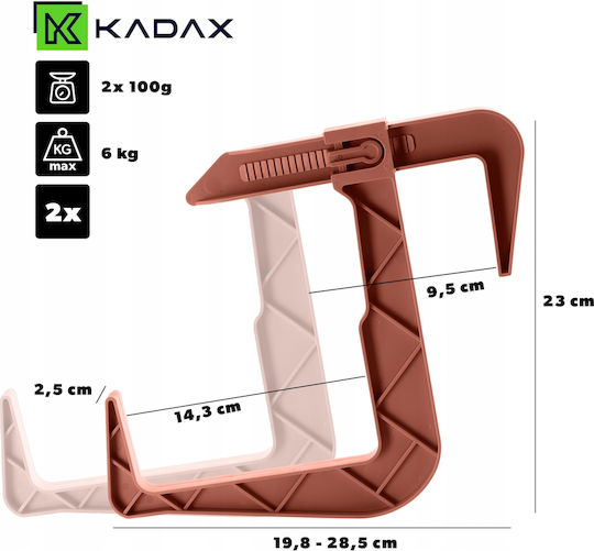 Kadax Άγκιστρα Γλάστρας Πλαστικά 2τμχ