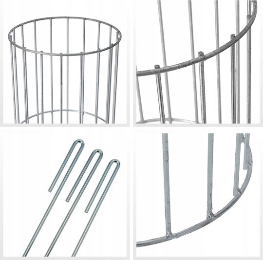 Kadax Blumentopfständer Metall Silber 100cmcm.