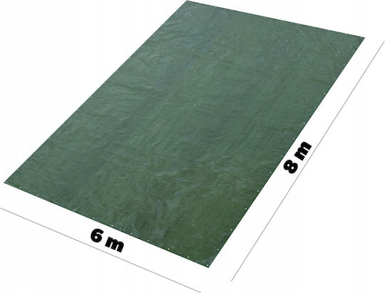 Kadax Wasserdicht Plane 90gr/m² 8x6m. Licht Typ Grün