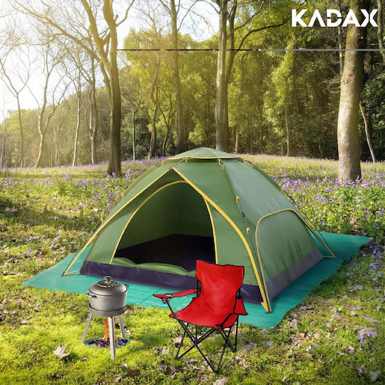 Kadax Водоустойчив Брезент 70гр/кв.м 4x4м. Тип светлина Зелен