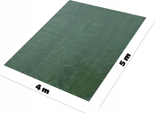 Kadax Wasserdicht Plane 90gr/m² 5x4m. Licht Typ Grün