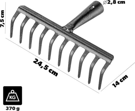 Kadax 34098 Gartenrechen Rasenharke