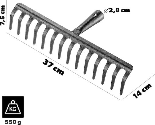 Kadax 34100 Gartenrechen Rasenharke