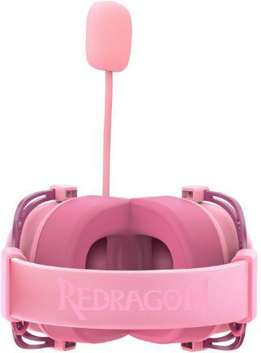 Redragon Aurora Over Ear Gaming Headset με σύνδεση USB Ροζ for PC / PS4 / PS5
