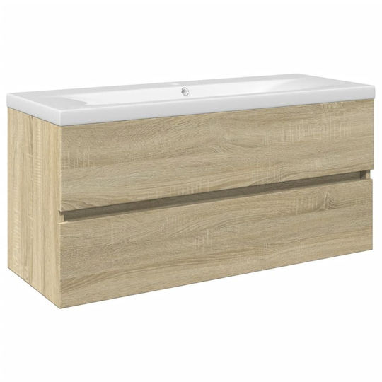 vidaXL Blat cu Lavoar L100xW45xH38.5cm Maro