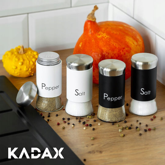Kadax Θήκη Μπαχαρικών Γυάλινη Μαύρη