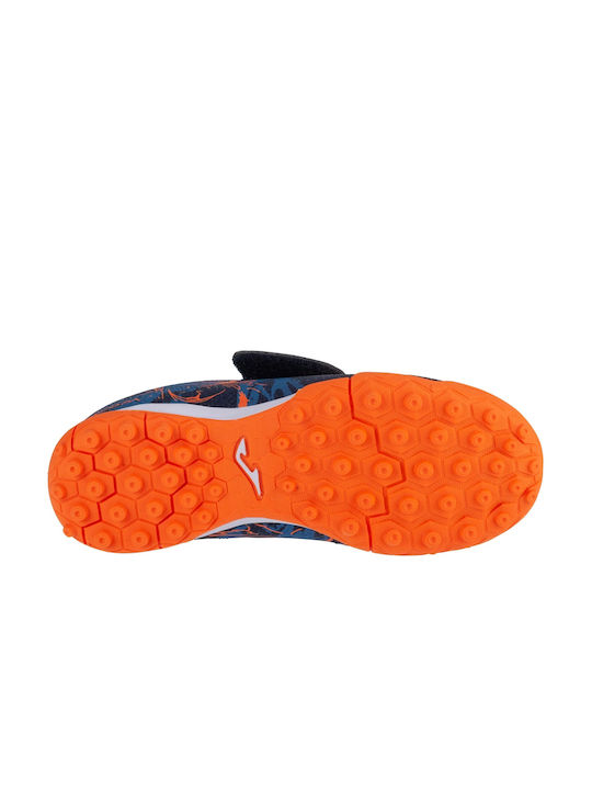 Kids Soccer Cleats with Molded without Laces Navy Blue