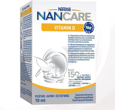 Nestle NanCare Vitamin D Vitamin für Stärkung des Immunsystems & die Knochengesundheit 10ml