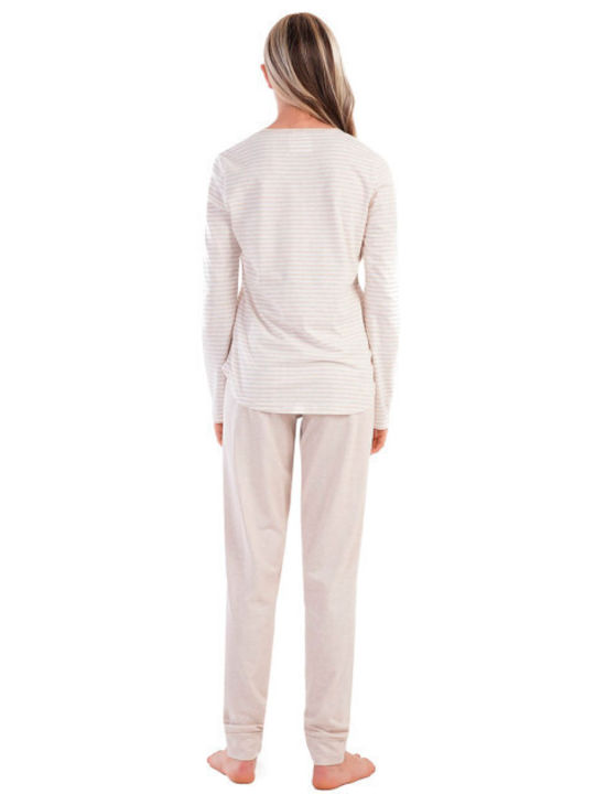 Vienetta Secret Summer Women's Pyjama Set Beige