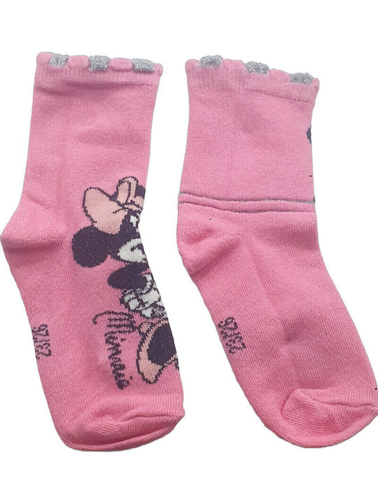 Disney Kids' Socks Minnie Pink