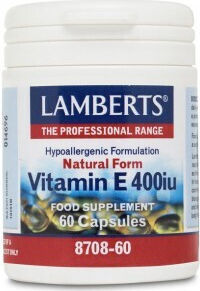 Lamberts Vitamin E Vitamin for Skin & Antioxidant Action 400iu 60 caps