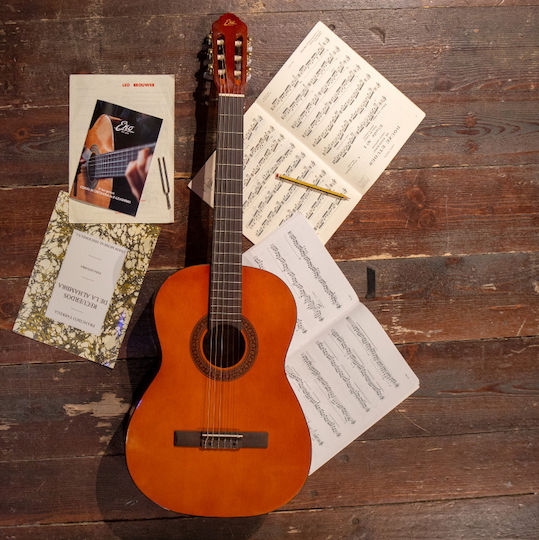 Eko Elektro-Klassik Gitarre 4/4 für Kinder Cs12 Natürlich