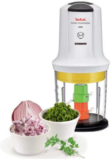 Tefal Multi Moulinette 6 in 1 Πολυκόπτης Multi 500W με Δοχείο 500ml Λευκός