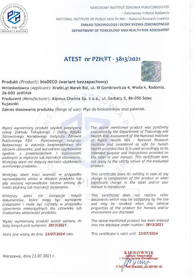 Kratki BIO-DECO BioethaNol 5лт
