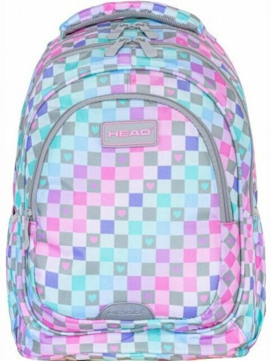 Double Chamber Backpack Head Checkered Hearts Ab330
