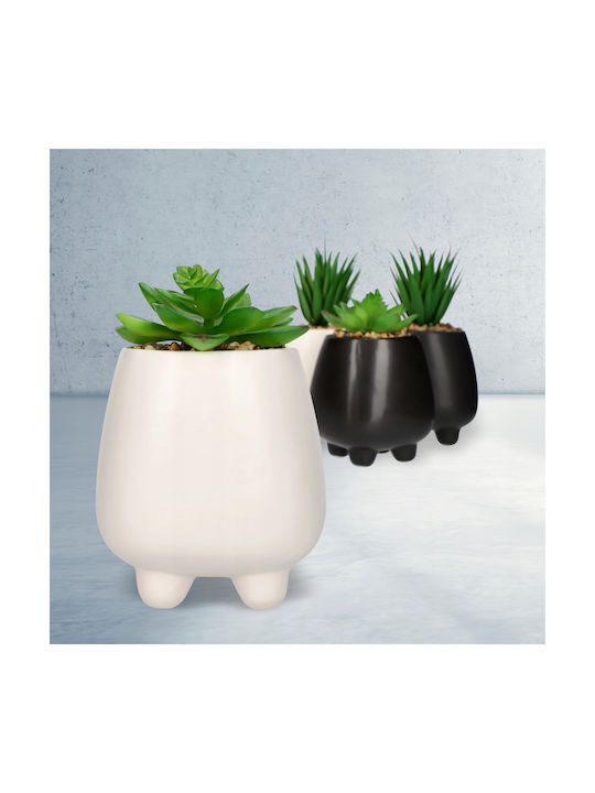 Plantă Artificială în Ghiveci Mic Planta suculentă White 10.5cm Kadax