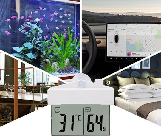 E750 Drahtlos Wetterstation Digital Tischplatte Weiß