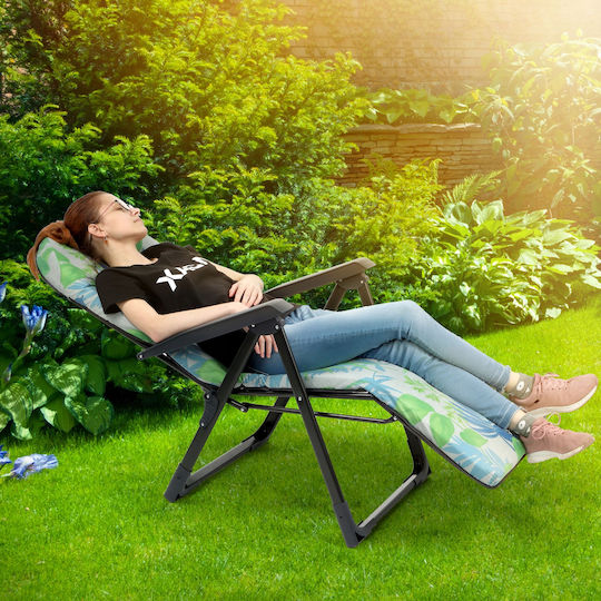 Kadax Folding Beach Garden Lounge Chair Footrest