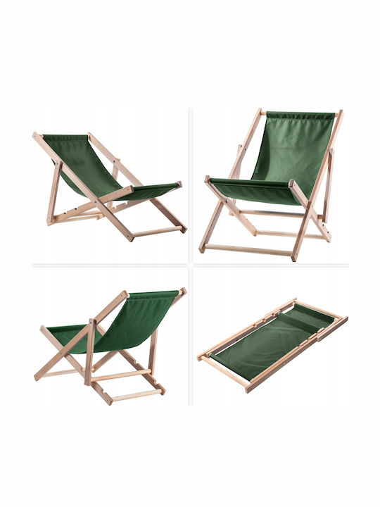 Kadax Holz Garten Strand Klappdeckstuhl Grün 2 Stühle Polnischer Hersteller