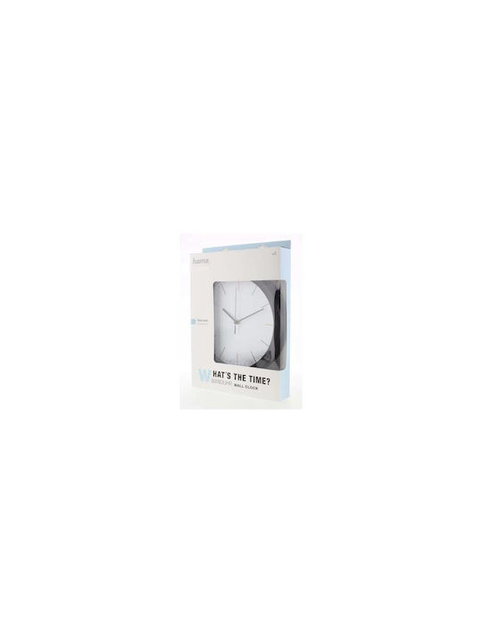 HAMA Wanduhr Schwarz Ø25cm