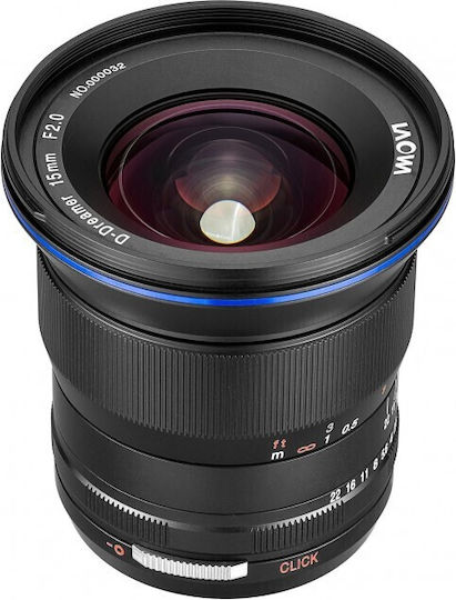 Laowa Full Frame Camera Lens Venus Optics 15mm f/2 FE Zero-D Wide Angle for Nikon Z Mount Black