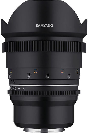Samyang Full Frame Camera Lens MF 14mm T3,1 VDSLR MK2 Wide Angle for Fujifilm X Mount Black
