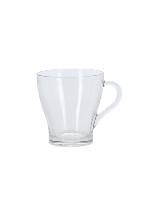 Set de Pahare Cafea / Cafea grecească Freddo din Sticlă în Culoare Maro 300ml 4buc