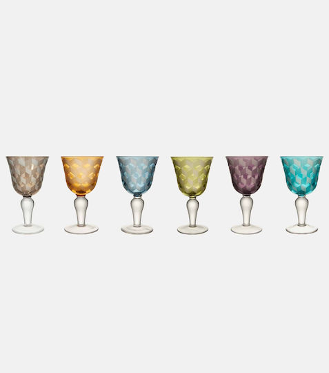 Pols Potten Set Brillen Rotwein Kelch Glas 6 Stück