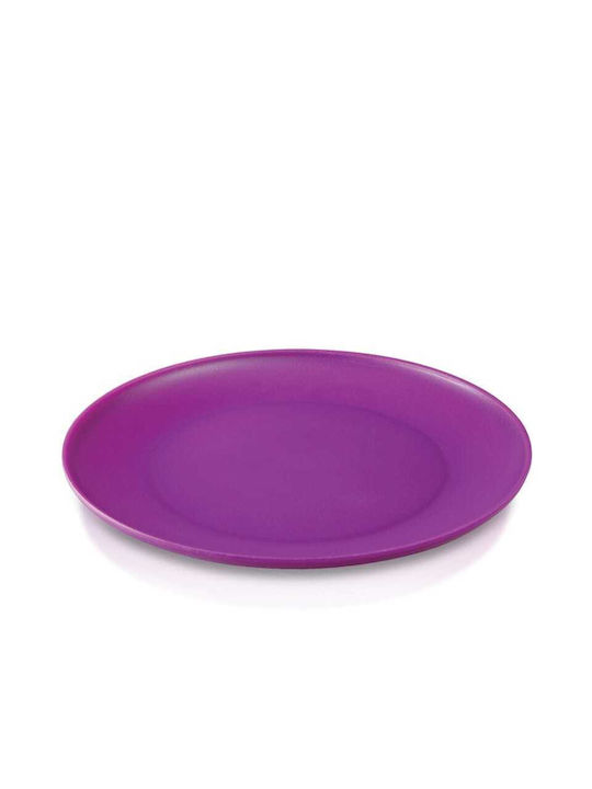 Viosarp Πιάτο Γλυκού Πλαστικό Μωβ με Διάμετρο 21.5cm