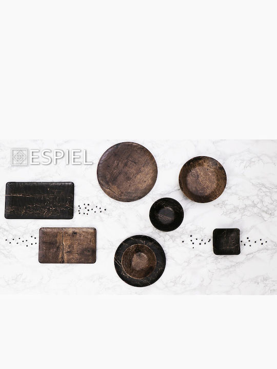 Espiel Black Wood Чиния Плитко Дърво Черен с Диаметър 26см
