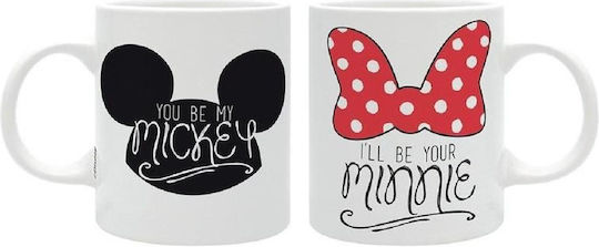 Disney Love - Mickey and Minnie Κούπα Κεραμική Λευκή 320ml