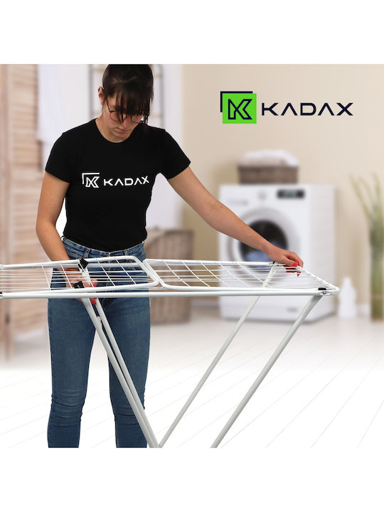 Kadax Πτυσσόμενη Απλώστρα Δαπέδου με Μήκος Απλώματος 18m