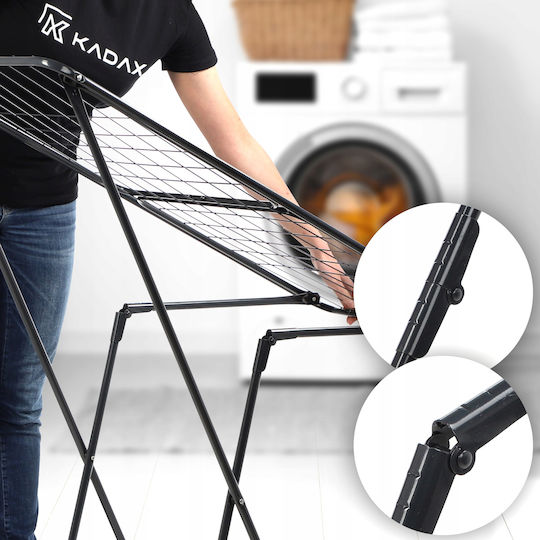 Kadax Folding Floor Clothes Drying Rack with Hanging Length 18m