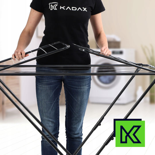 Kadax Folding Floor Clothes Drying Rack with Hanging Length 18m