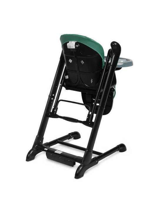 Caretero Indigo Klappbarer Baby Hochstuhl 2 in 1 mit Höhenverstellbar Grün