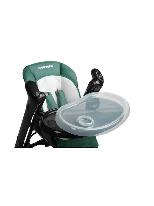 Caretero Indigo Klappbarer Baby Hochstuhl 2 in 1 mit Höhenverstellbar Grün