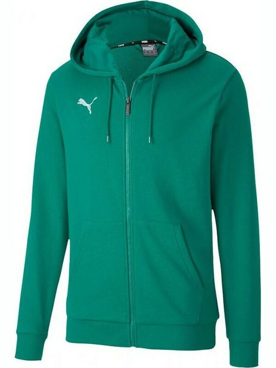 Puma Teamgoal 23 Men's Sweatshirt Jacket with Hood and Pockets Green