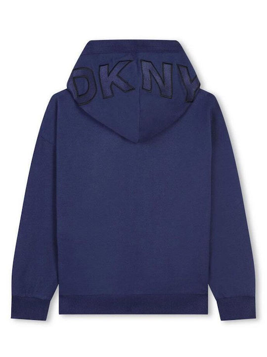 DKNY Hanorac pentru copii cu glugă Albastru