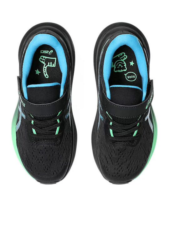 GT-1000 13 Kids Sports Shoes Running with Hoop & Loop Closure Black