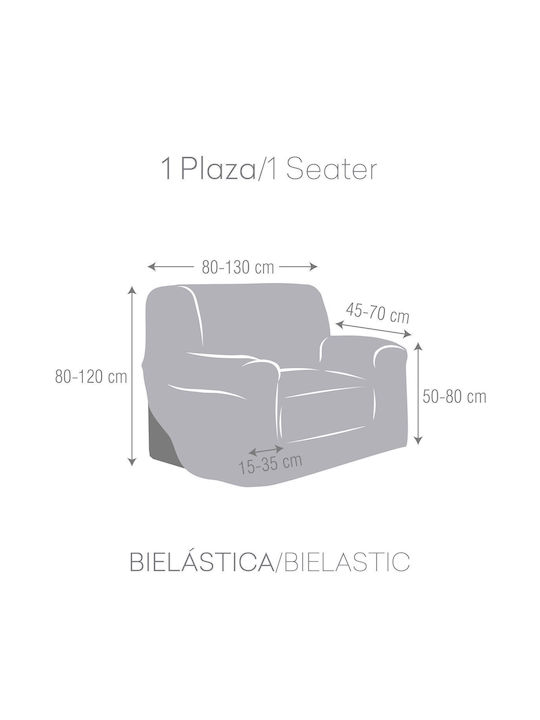 Eysa Thor Elastic Cover for Armchair White 70x110cm 1pcs D1606375
