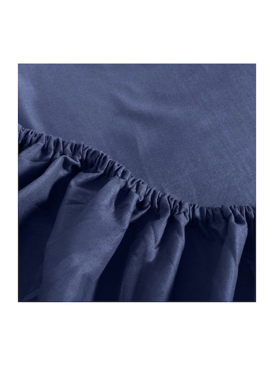 Cannon Сет Чаршафи с Ластик 160x200+35см. Stonewashed Navy Peony 4бр
