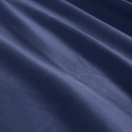 Cannon Stonewashed Σετ Σεντόνια Μονά με Λάστιχο 100x200+35εκ. Navy, Peony (3τμχ)