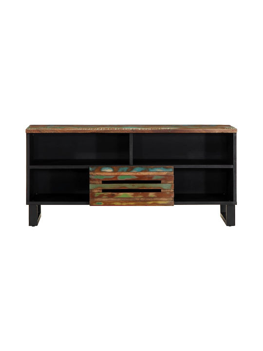 TV Stand Made of Solid Wood Multicoloured L100xD34xH46cm
