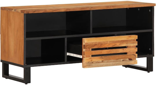 vidaXL TV-Ständer aus Metall & Massivholz Beige M100xT34xH46cm