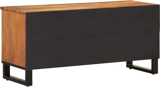 vidaXL TV-Ständer aus Metall & Massivholz Beige M100xT34xH46cm