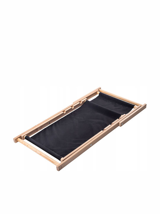 Liegestühle Holz mit Schwarz Stoff