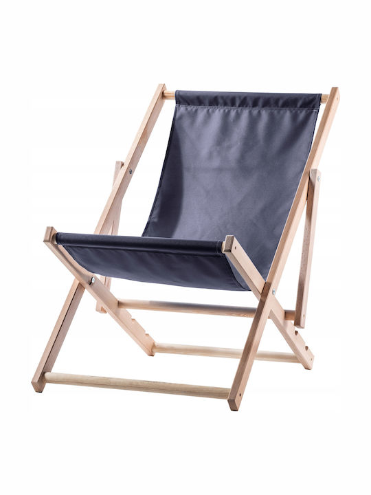 Liegestühle Holz mit Blau Stoff