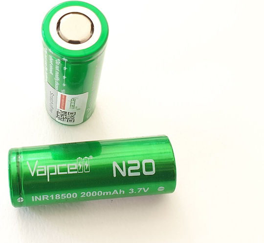 Vapcell Презареждаща батерия 18500 Li-ion 2000mAh 3.7V 1бр