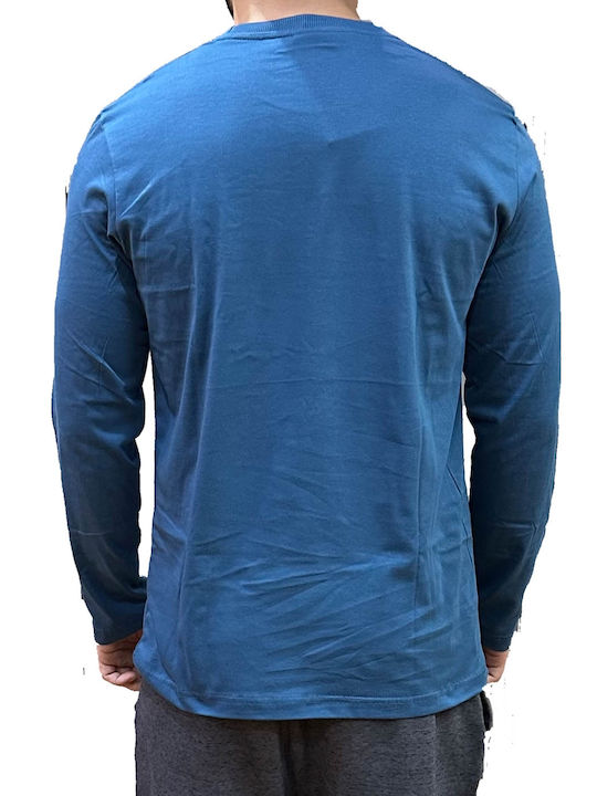 Target Men's Long Sleeve Blouse Petrol Blue