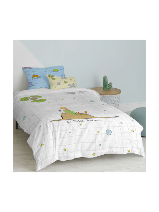 HappyFriday Le Petit Prince Set Kids Duvet Cover Single with Pillowcase Cotton Multicolour 140x200cm